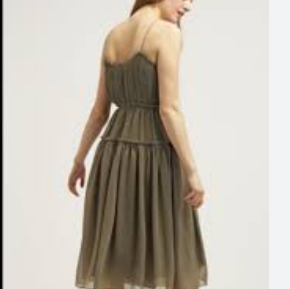 Banana Republic Olive Green Midi Dress